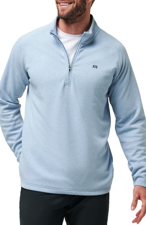 Travismathew Upgraded Half Zip Pullover In Light Blue