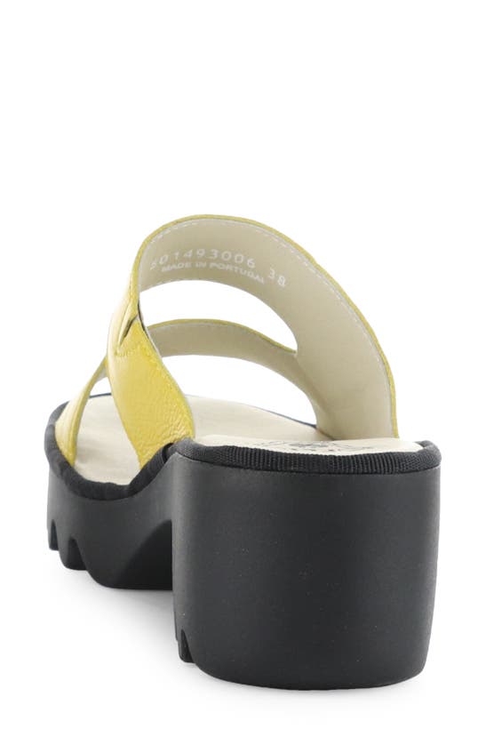 Shop Fly London Tech Platform Sandal In Yellow Mousse