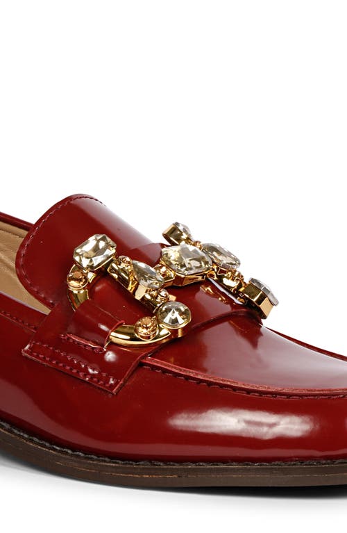 Saint G Livia Bit Loafer In Cherry