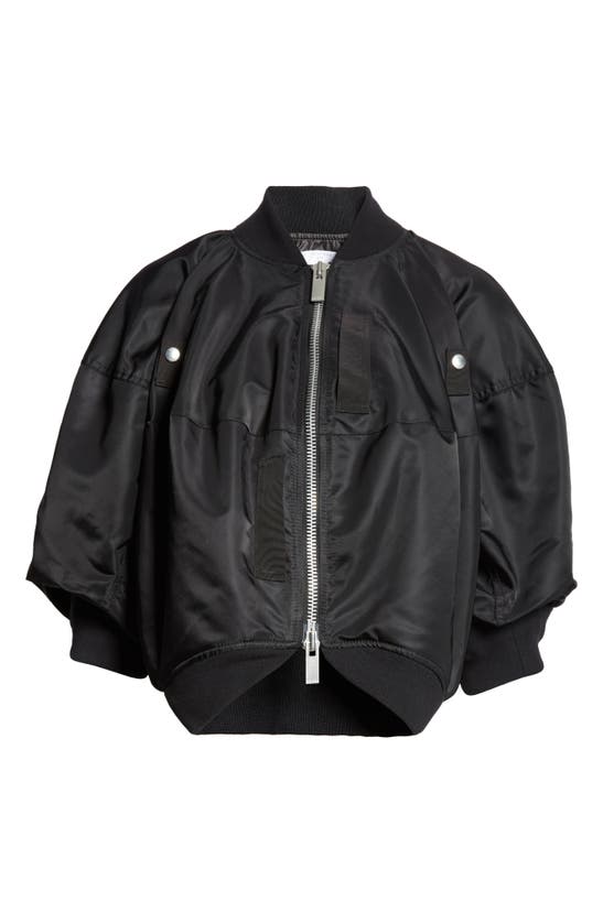 Shop Sacai Nylon Twill Bomber Jacket In Black