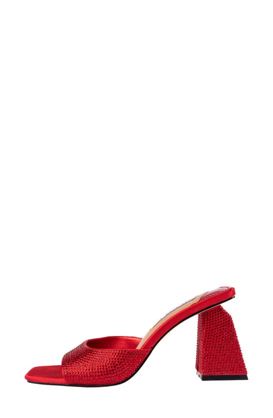 Lady Couture Women's Reese Embellished Block Heel Sandals In Red