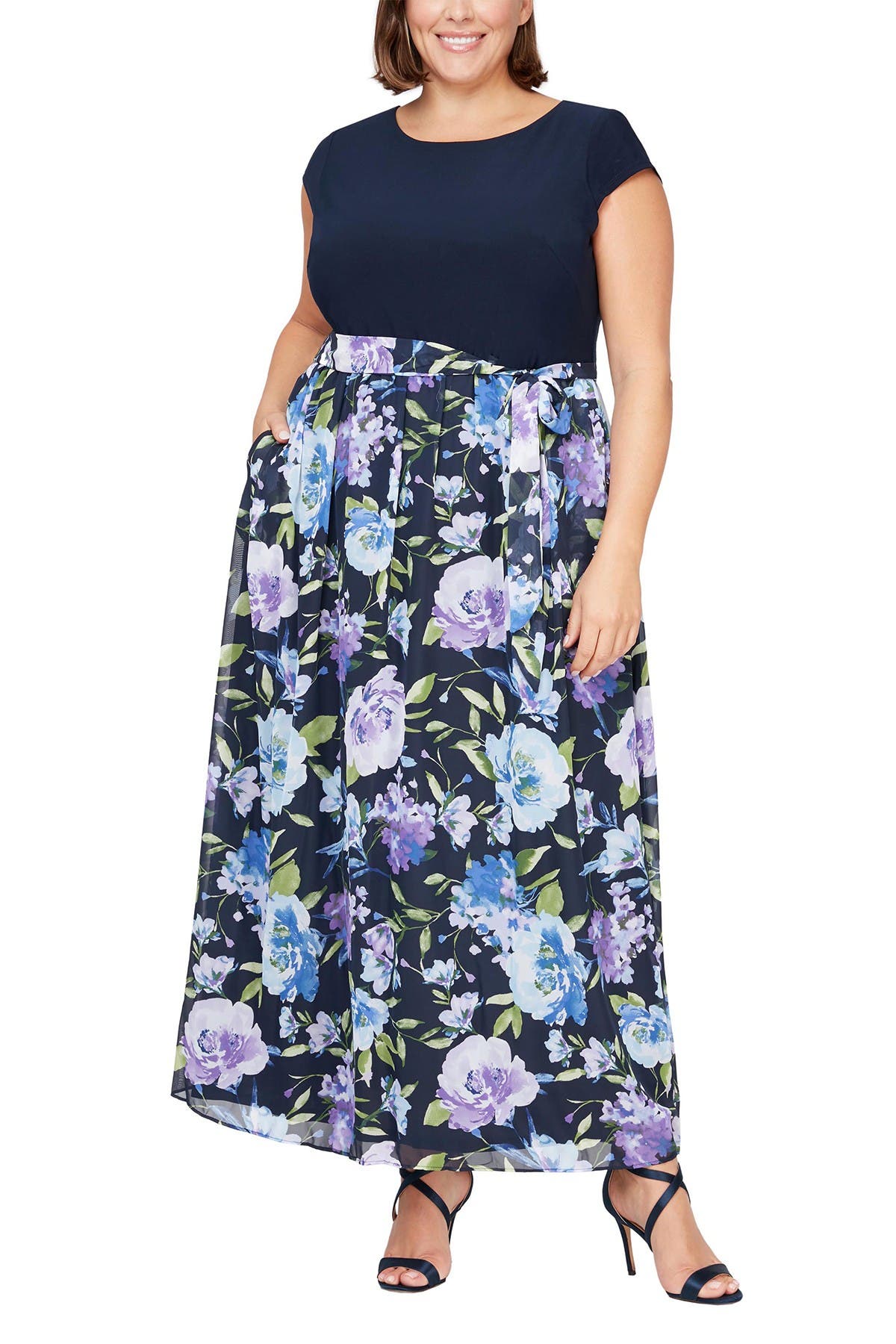SLNY | Floral Skirted Maxi Dress | Nordstrom Rack