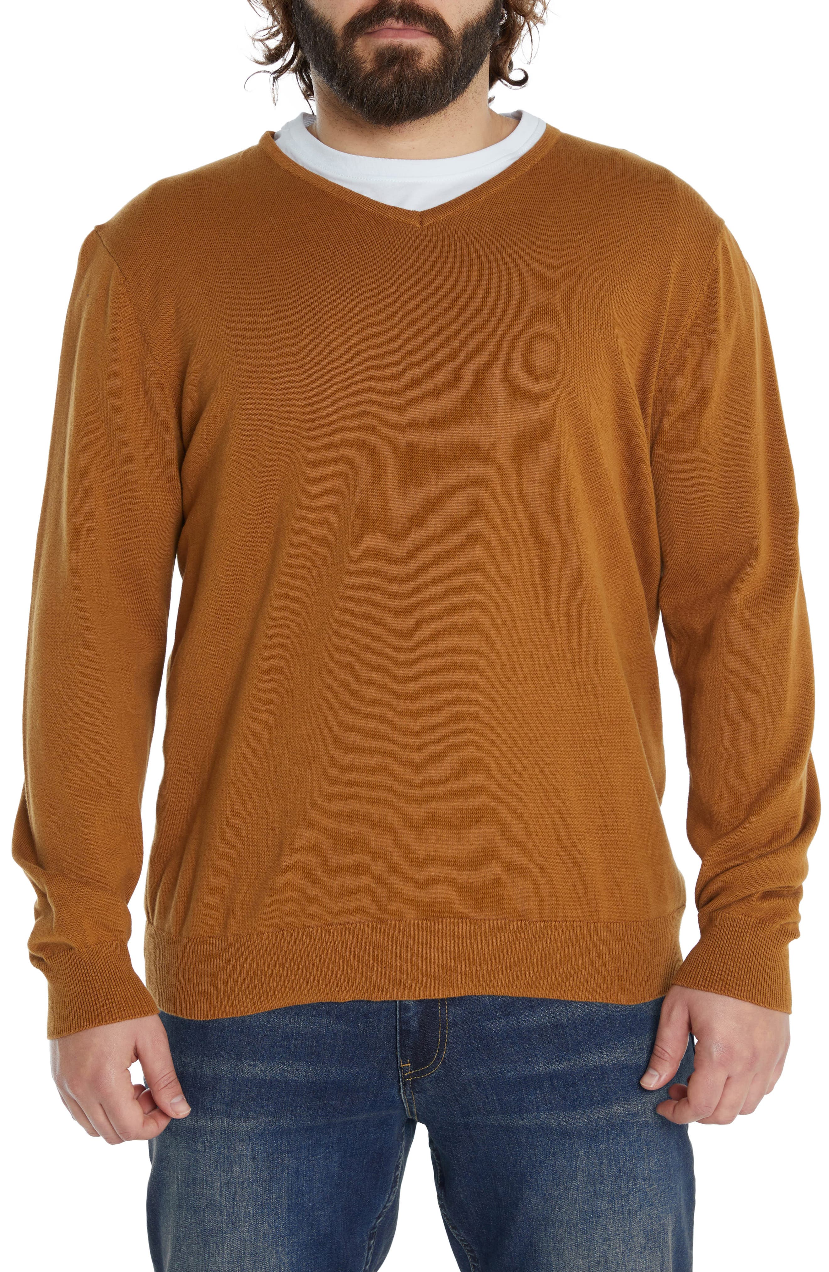 mens brown pullover