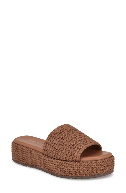Keziah Platform Sandal in Dark Brown