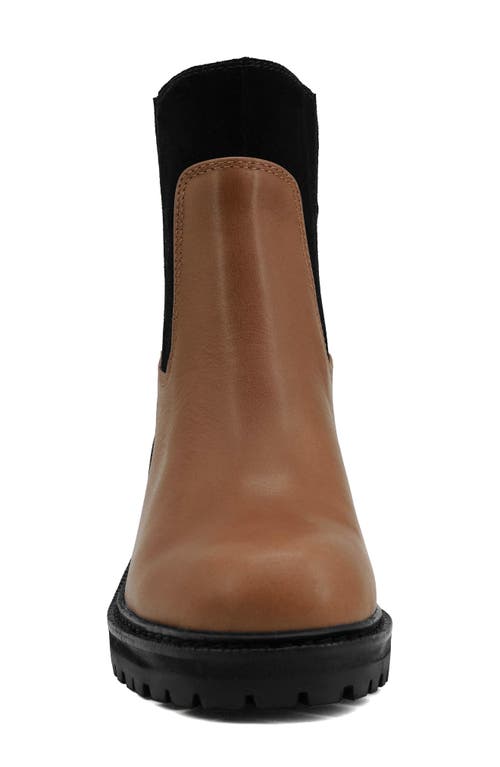 Zigi Artisan Amalia Platform Chelsea Boot In Brown Leather
