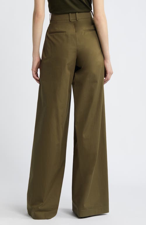 Shop Frame Pleated Wide Leg Pants In Surplus