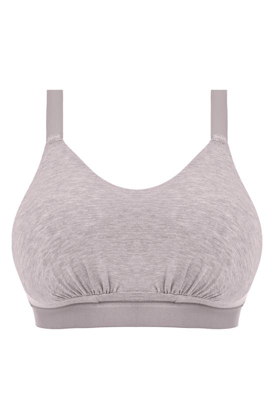 Shop Elomi Downtime Wireless Bralette In Grey Marl