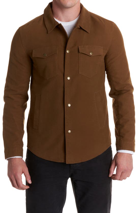 Billy Reid Moleskin Shirt Jacket In Tobacco | ModeSens