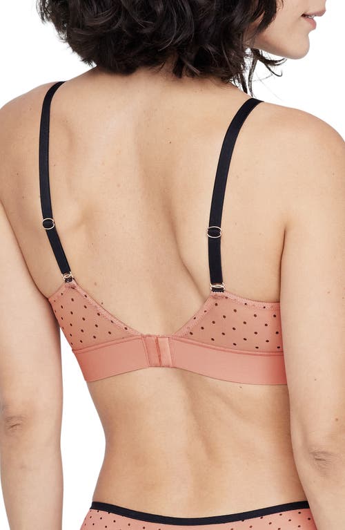 Skarlett Blue Spellbound Mesh Bralette In Rose/dot