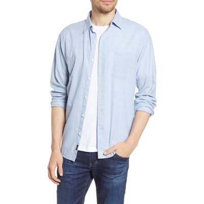 Faherty Cloud Regular Fit Stretch Summer Blend Button-Up Shirt, Blue
