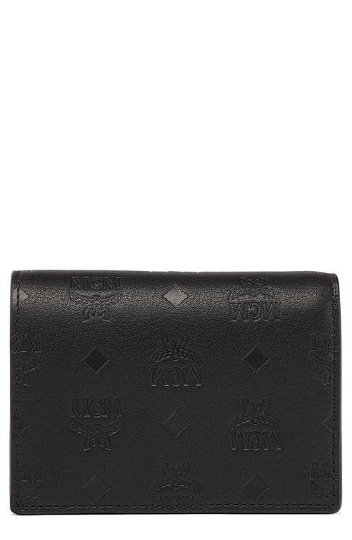 MCM Aren Flap Trifold Mini Wallet in Black at Nordstrom