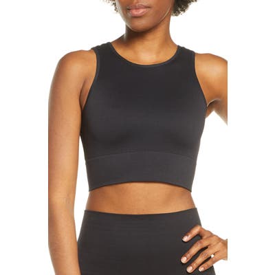 Spanx Look At Me Now Seamless Crop Top, Black