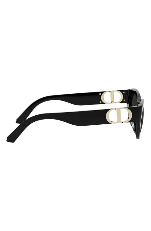 Dior Women's 30montaigne B5u Oval Sunglasses In Shiny Black/smoke