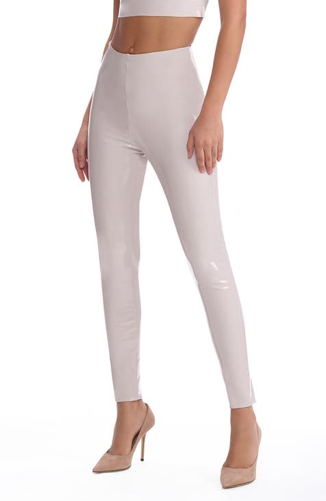 Wide-leg Leather Pants - White - Ladies
