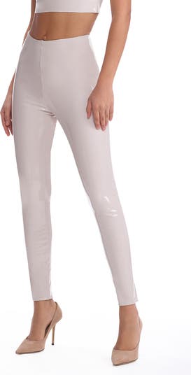 Commando Faux Leather Leggings in White, Trousers and Leggings