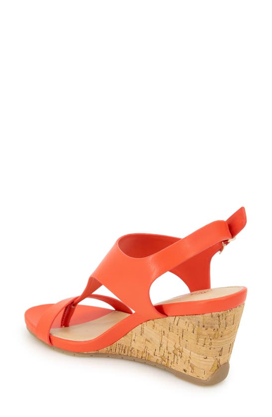 Shop Reaction Kenneth Cole Greatly Platform Wedge Sandal In Tomato