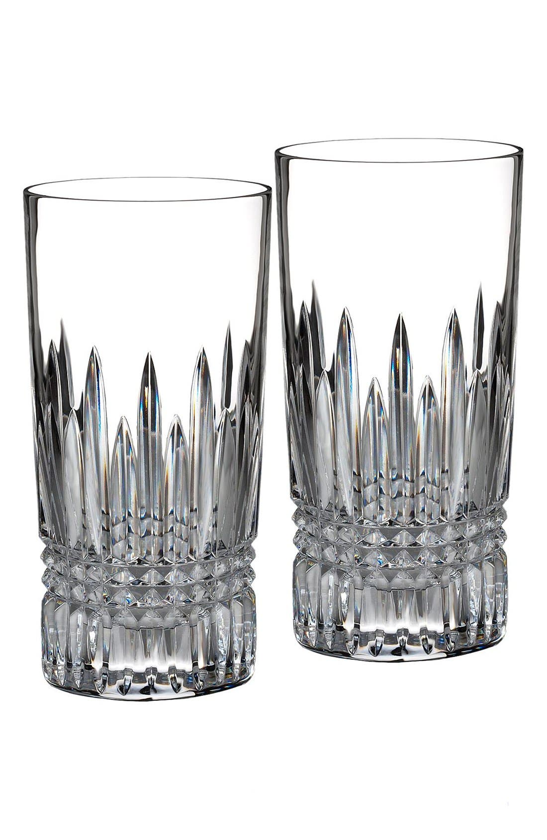Waterford 'Lismore Diamond' Lead Crystal Highball Glasses (Set of 2