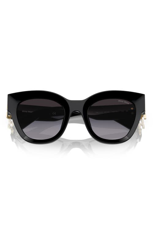 Miu Miu 51mm Gradient Square Sunglasses in Black at Nordstrom