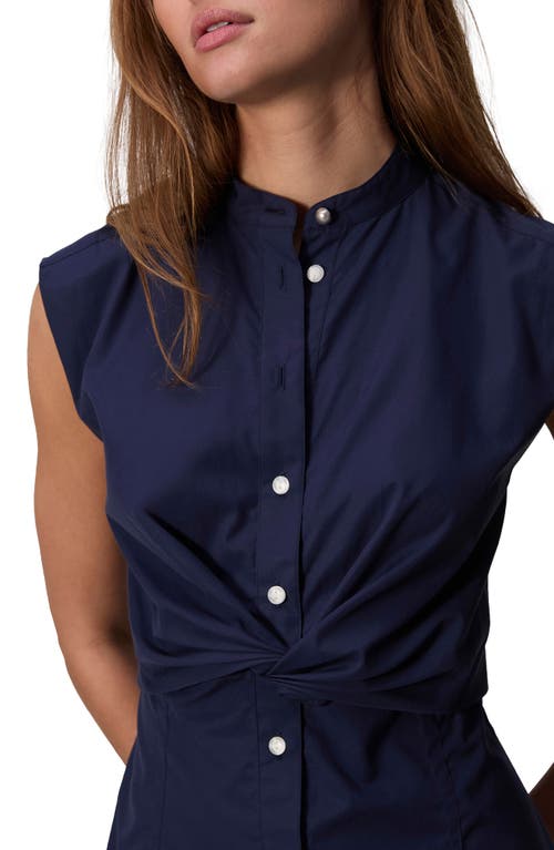 Shop Rag & Bone Louisa Sleeveless Poplin Shirtdress In Navy