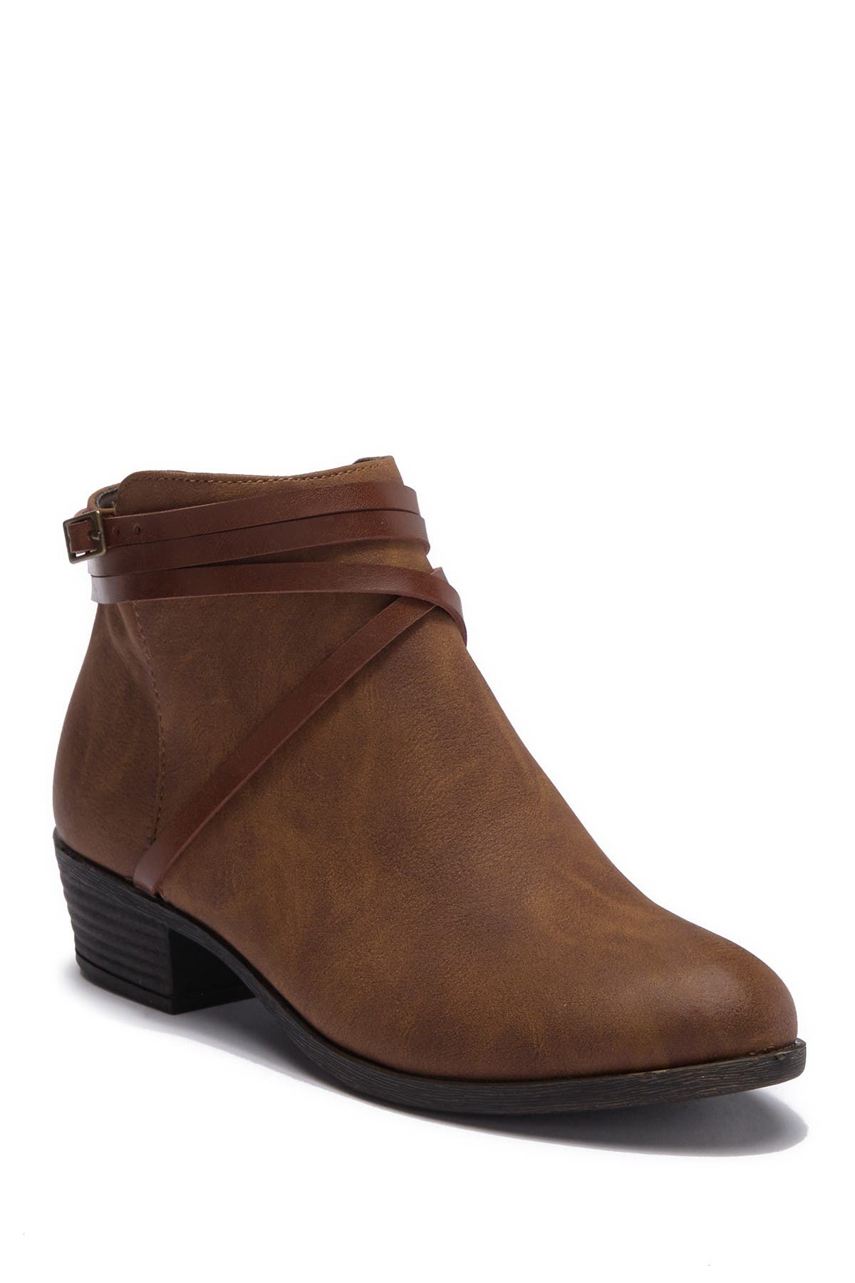 Beenson Faux Leather Ankle Bootie 
