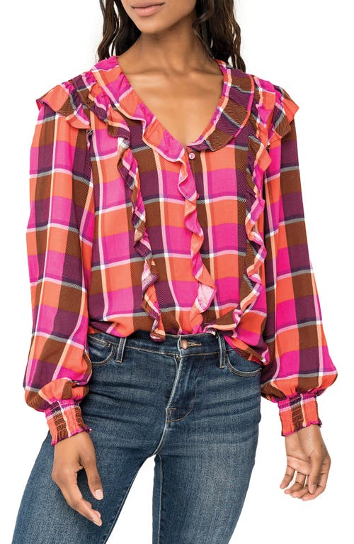 GIBSONLOOK Plaid Ruffle Shirt at Nordstrom,