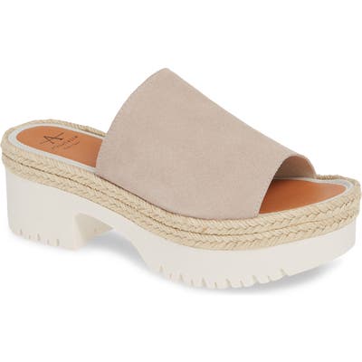 Aquatalia Whitney Espadrille Platform Sandal, Grey