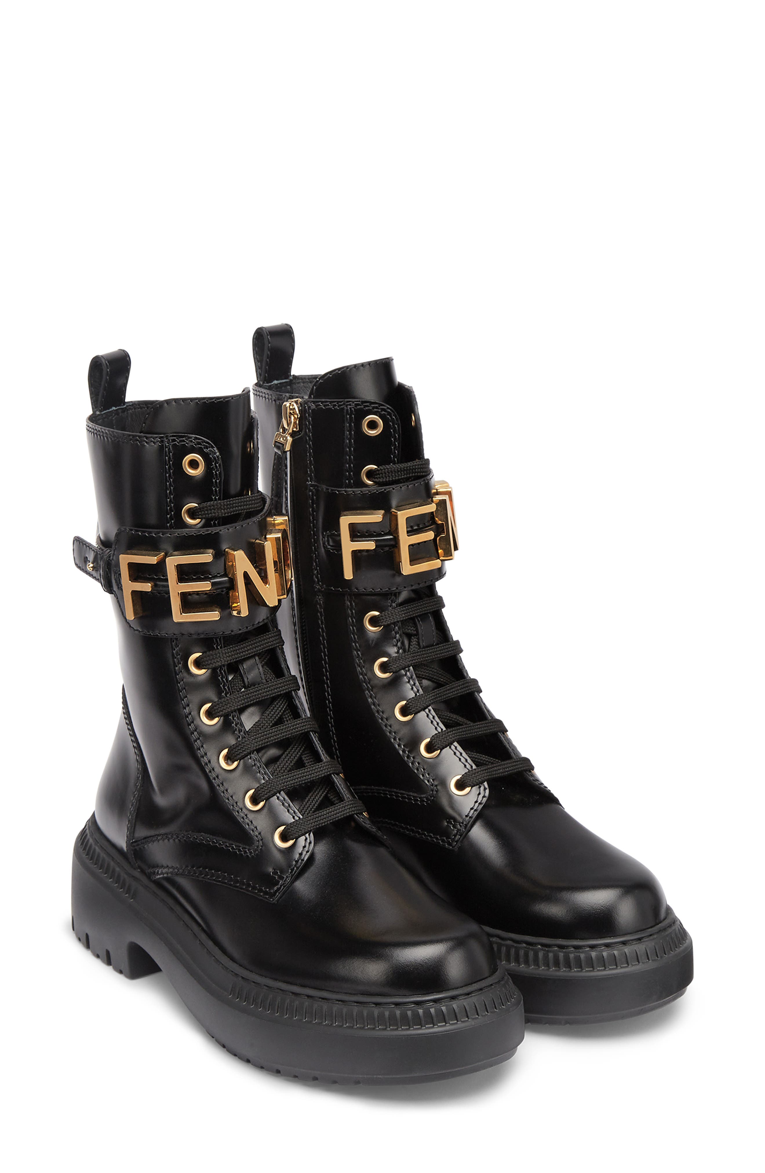 Fendi combat boots sale on sale