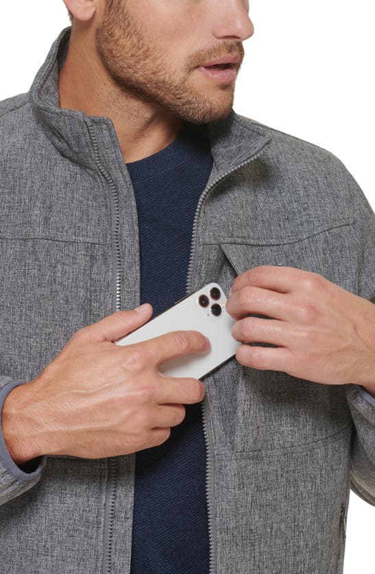 Shop Dockers ® Water Resistant Soft Shell Jacket In Heather Grey