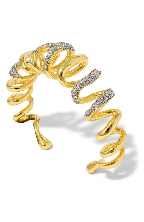 Shop Alexis Bittar Solanales Coiled Cuff Bracelet In Crystals