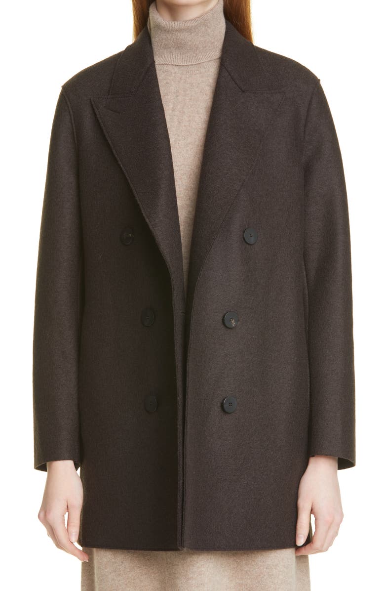 Pressed Wool Peacoat – HARRIS WHARF LONDON Pressed Wool Peacoat – HARRIS WHARF LONDON