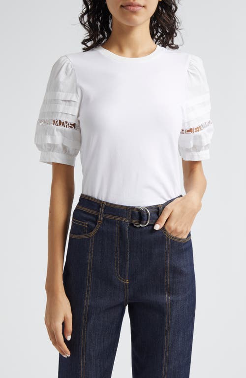 Cinq à Sept Corianna Puff Sleeve Top White at Nordstrom,