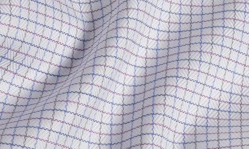 Shop David Donahue Trim Fit Check Cotton Dobby Twill Dress Shirt In White/purple