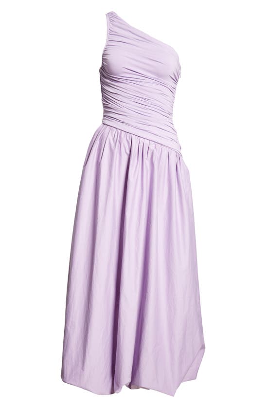 Shop Elexiay Kebbi One-shoulder Dress In Lavender