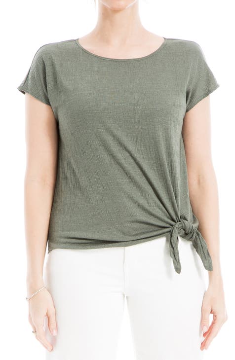 Crinkle Side Tie T-Shirt