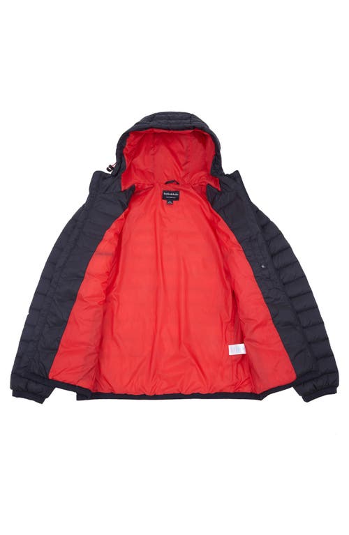 Rokka&rolla Lightweight Quilted Hooded Puffer Jacket In Very Black