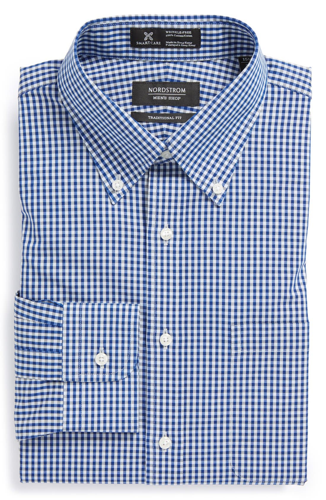 Nordstrom Smartcare™ Wrinkle Free Traditional Fit Gingham Dress Shirt