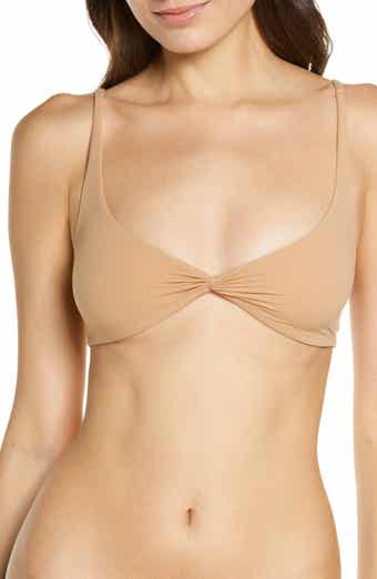 SKIMS Cocoa Brown Wet Jersey Cutout Tank Bralette High Cut Panty Bodysuit  Top S