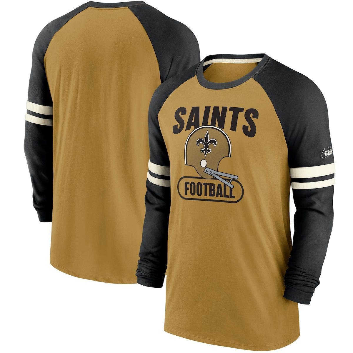 gold new orleans saints shirt