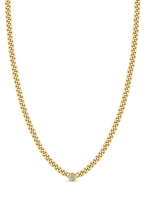 Zoë Chicco Diamond Pendant Necklace in Yellow Gold at Nordstrom, Size 16