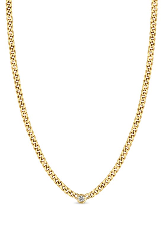 Zoë Chicco Diamond Pendant Necklace In Gold