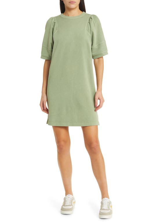 Treasure & Bond Pleat Elbow Sleeve Sweatshirt Dress at Nordstrom,