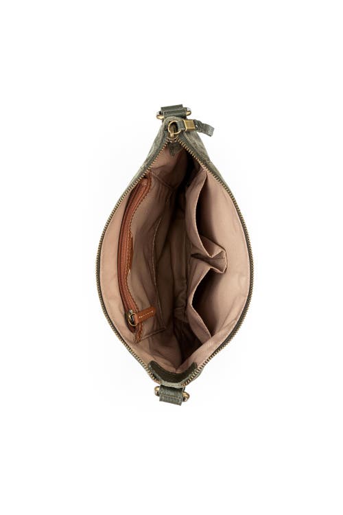 The Sak Lucia Leather Hobo Bag In Moss Suede