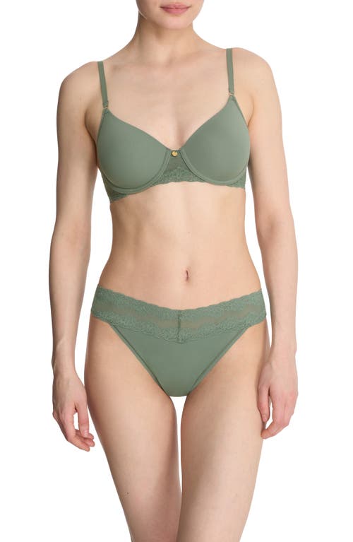 Shop Natori Bliss Perfection Thong In Oregano