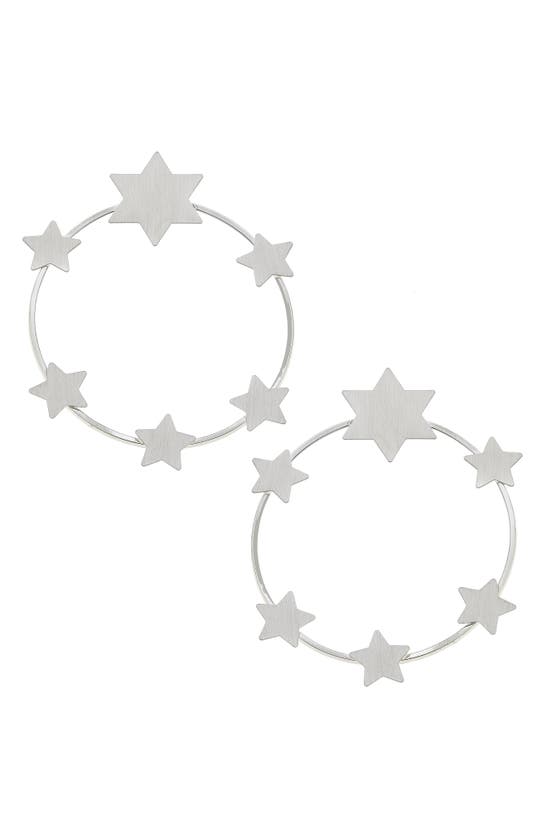 CANVAS JEWELRY JULIETTE STAR HOOP EARRINGS,20862E-SL
