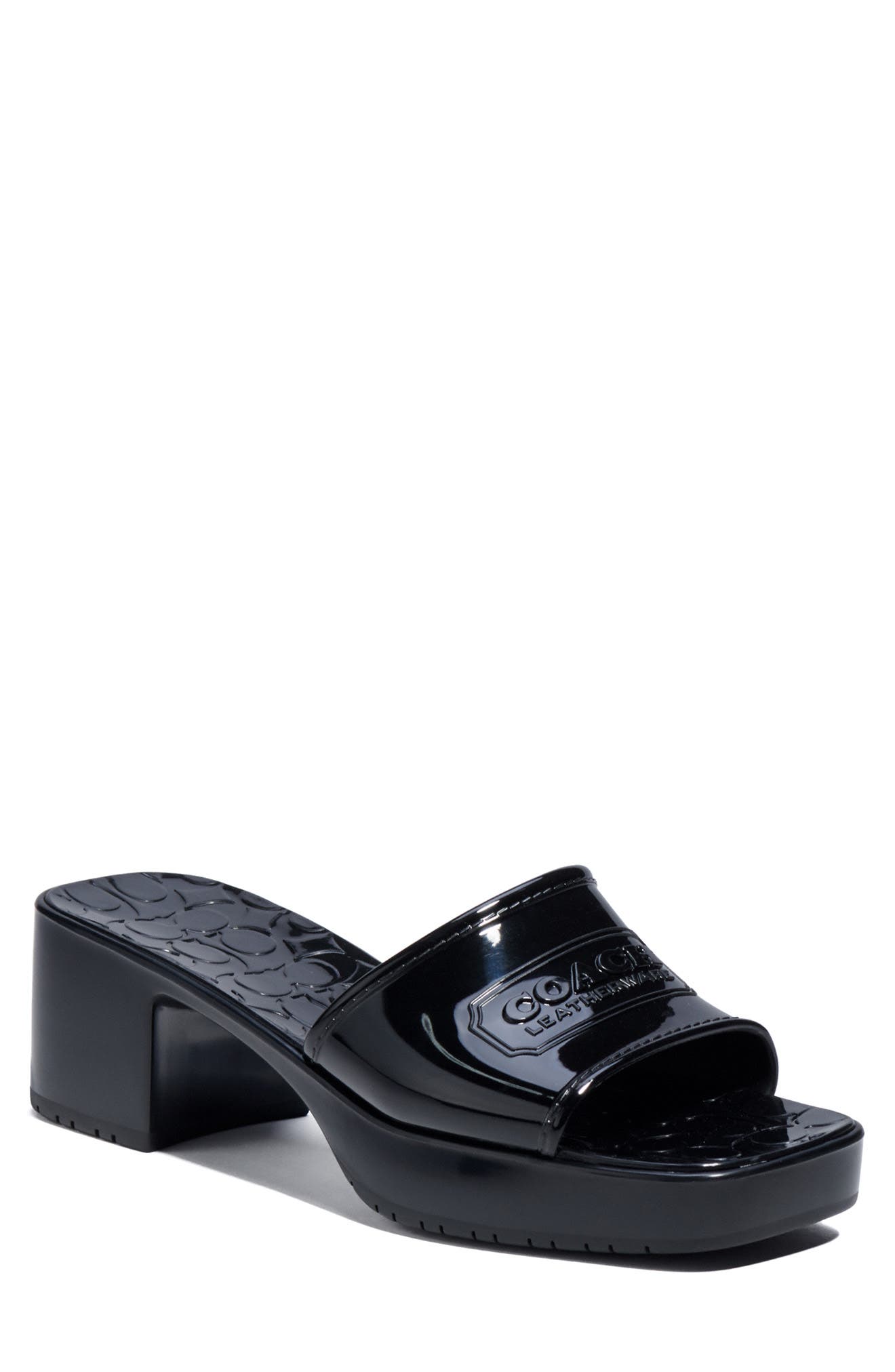 coach platform slide sandals