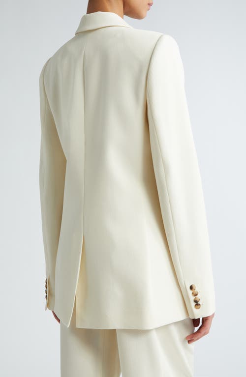 Partow Harlow Cotton Stretch Twill Blazer In Ivory