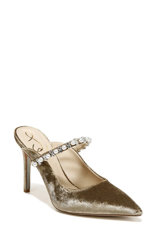 Sam Edelman Hyland Pointed Toe Mule In Mushroom