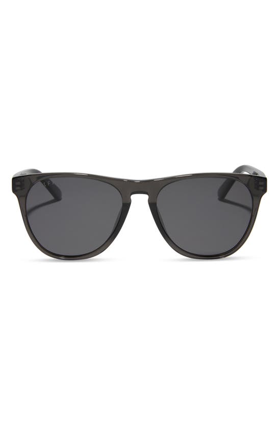 Diff Darren 55mm Polarized Square Sunglasses In Black