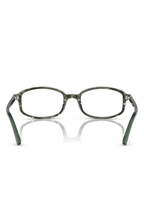 Ray Ban Ray-ban 52mm Irregular Optical Glasses In Green