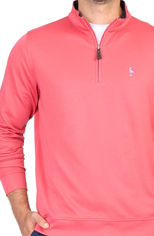 Tailorbyrd Modal Blend Quarter Zip Pullover In Paprika